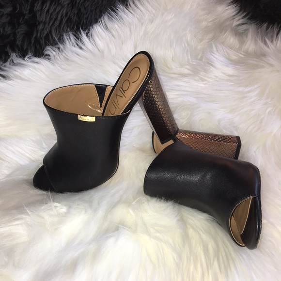 Calvin Klein Shoes - 🌺by Calvin Klein, Black Heel Mules🌺